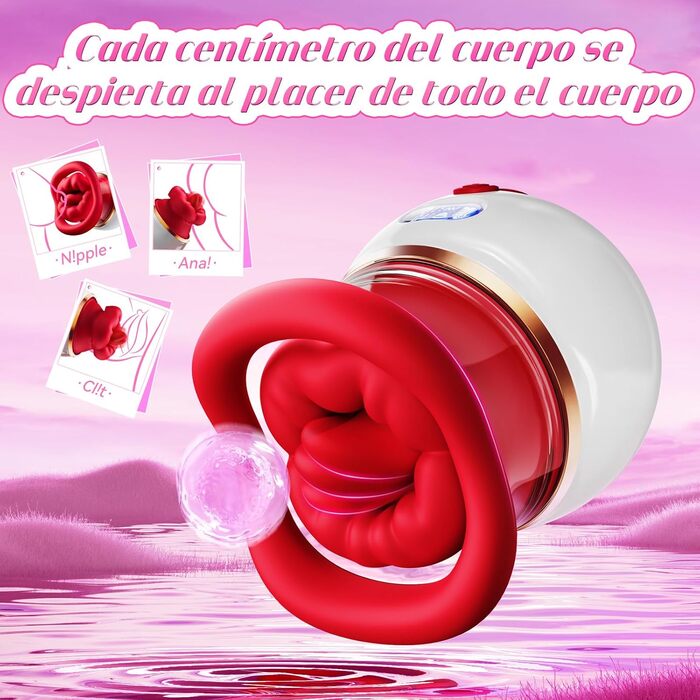 Вібратор AAVIBE 5 в 1, вакуум, язичок, підігрів, 10 режимів