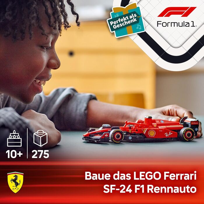 Конструктор LEGO Speed Champions Ferrari SF-24 F1 Racing Car 77242, 275 деталей, гоночний болід