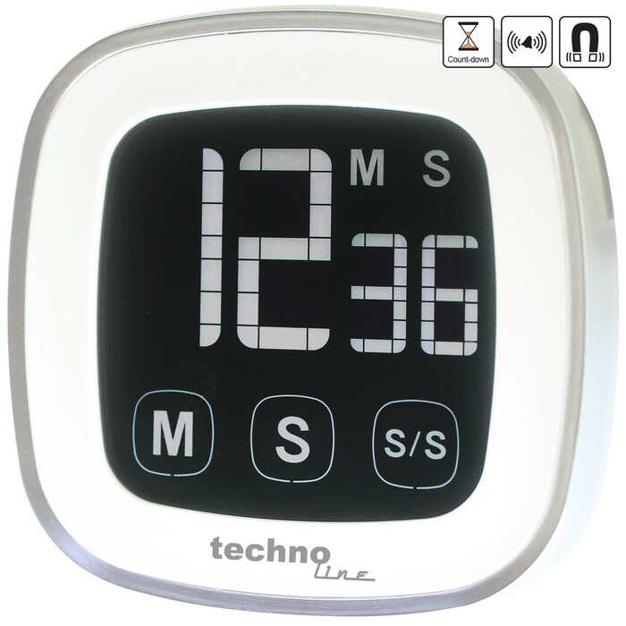 Таймер кухонний Technoline KT400 Magnetic Touchscreen White (KT400)