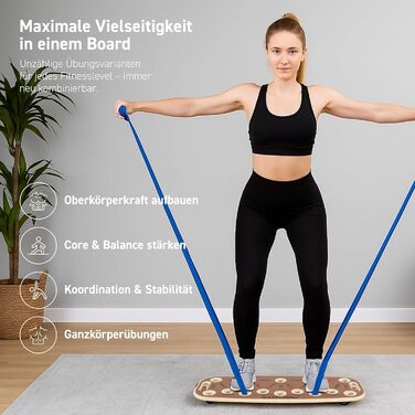 Дерев&39яна дошка для віджимань MSPORTS преміум-класу з роликом багатофункціональна дошка для віджимань для тренувань пресу, балансу та сили 15 положень хвата, міцні ручки, протиковзке покриття, фітнес-обладнання для домашнього спортзалу