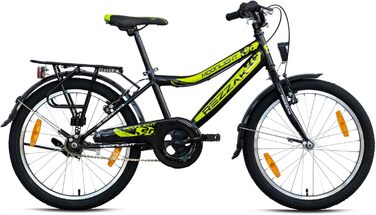 Дюймовий дитячий велосипед, велосипед для хлопчиків, 20 дюймів, гальмо-ножки, розмір рами 33, чорний/зелений, НОВИНКА-041, 20-