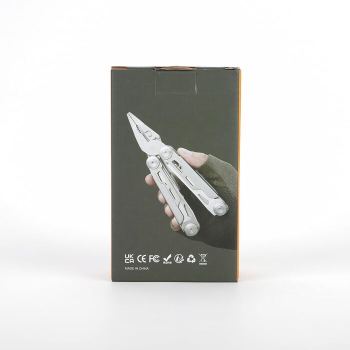 Мультитул Rolgno, подарунки для чоловіків, складний мультитул з нержавіючої сталі 14 в 1 з плоскогубцями, ножем, пилкою, викруткою