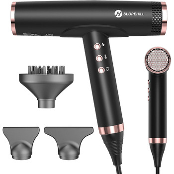 Іонний фен Slopehill для швидкого сушіння, професійний фен з безщітковим двигуном 110 000 об/хв, легкий з низьким рівнем шуму, маг