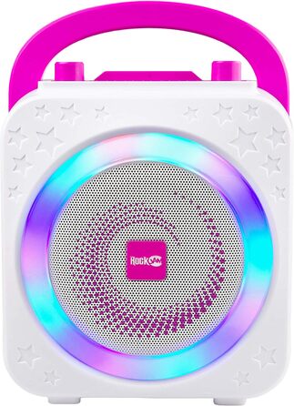 Караоке-машина RockJam Party Karaoke Machine 10 Вт, рожева, з двома мікрофонами