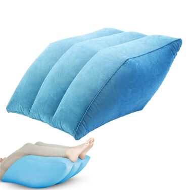 Складана подушка для підняття ніг, надувна опора для ніг, надувна подушка для ніг, клиноподібна подушка, стійка до проколів подушка для підтримки колін, зменшує набряк, покращує кровообіг, ідеальна