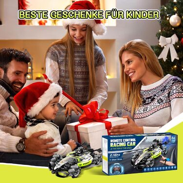 Автомобіль на дистанційному керуванні AYIQUTY з ручним керуванням, радіоуправляний трюковий автомобіль із світлом і паром, поворот