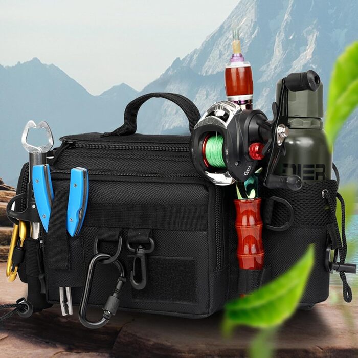 Чоловіча поясна сумка для походів, поясна сумка для походів - переносна сумка для риболовних снастей Сумка для риболовлі через плече, поперекова сумка для активного відпочинку, походів, скелелазіння