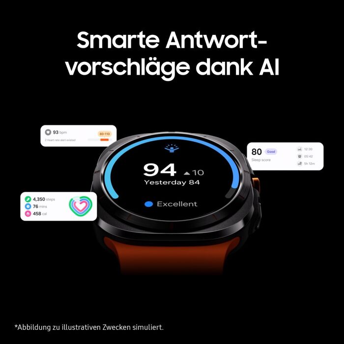 Розумний годинник Samsung Galaxy Watch Ultra (2025) з Galaxy AI, фітнес-годинник, морський ремінець, титановий корпус, кнопки швидкого доступу, подвійний GPS, 64 ГБ пам&39яті, 47 мм, LTE, титаново-синій, 3-річна гарантія виробника, титаново-синій S/M/L - 