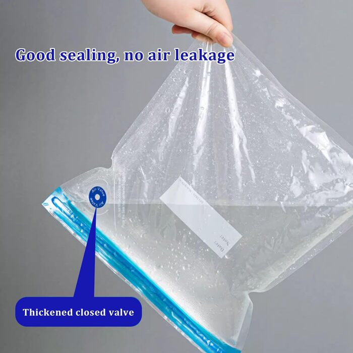 Вакуумні пакети, Вакуумні пакети для зберігання Пакети, Герметичні пакети, 10 шт. 22x28 см Sous Vide Пакети з насосом Морозильні пакети Багаторазові вакуумні вакуумні пакети для приготування їжі Zipper