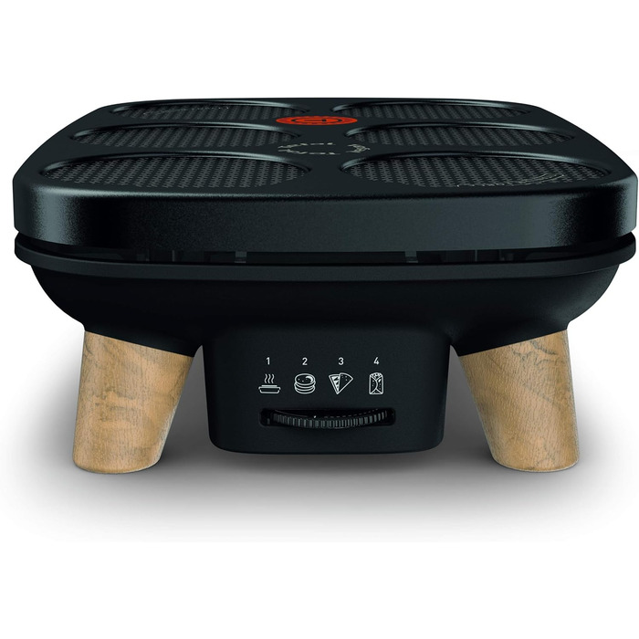 Галети, млинці Млинці для гурманів, пластикові, чорні, 900812 Tfal crpire Deux plaques amovibles antiadhsives Temprature rglable Multi Usage