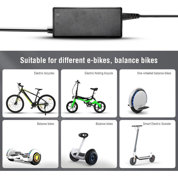 Зарядний пристрій LEICKE для електросамокатів та електровелосипедів 36 V / 42 V, 2 A, 84 W