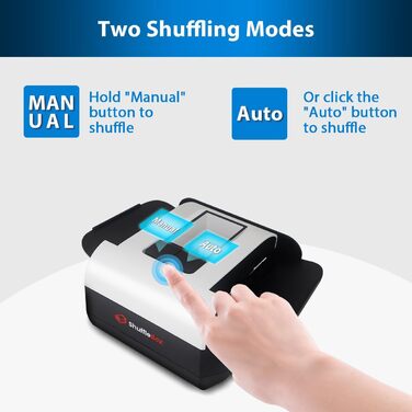Автоматичний змішувач карт Shufflebox S1 з акумулятором 2000mAh, безшумна машина для перемішування двох колод, компактний розмір
