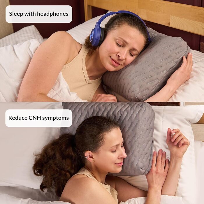 Подушка для пірсингу вух ODOXIA М&39яка подушка-пончик для сну на боці Подушка для вух з отвором Подушка-пончик від болю в вухах та CNH Подушка з отвором Прохолодна та дихаюча піна з ефектом пам&39яті