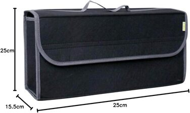 Органайзер для багажника автомобіля з кришкою, складний органайзер для інструментів та речей, чорний