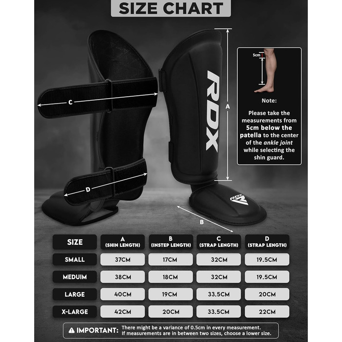 Щитки для гомілок RDX для кікбоксингу, схвалені SMMAF SATRA, захисні накладки на гомілки для тайського боксу, бойових мистецтв, зі шкіри Maya Hide, м&39які щитки для гомілок, муай-тай, ММА, спаринг, чоловічі, жіночі, чорні, розмір L