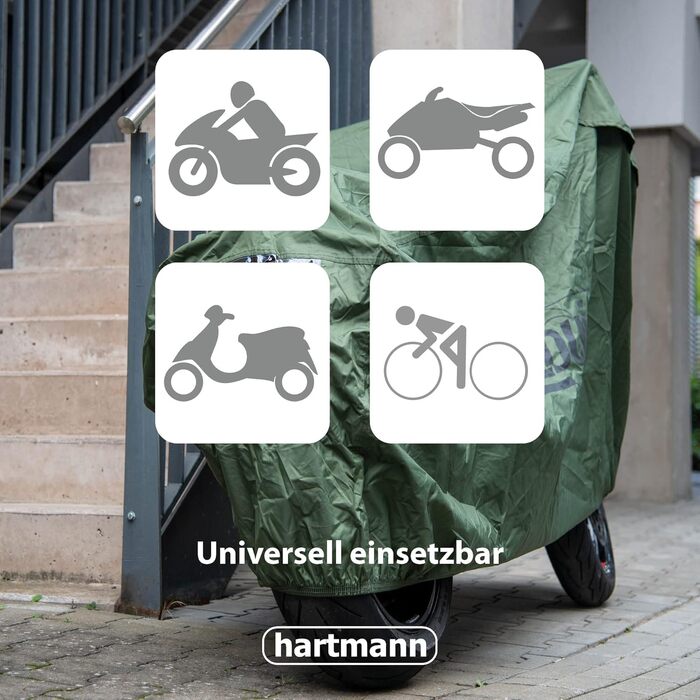 Ланцюговий замок Hartmann 120 см, замок для мотоцикла/велосипеда, захист від свердління та злому, ідеально підходить для використання в дорозі, відповідає найвищим стандартам безпеки, товщина ланцюга 9,5 мм