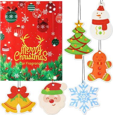 Ароматична ялинка Автомобільне Різдво x6, Освіжувач повітря Ароматична ялинка, Освіжувач повітря для автомобіля, Ароматична підвіс