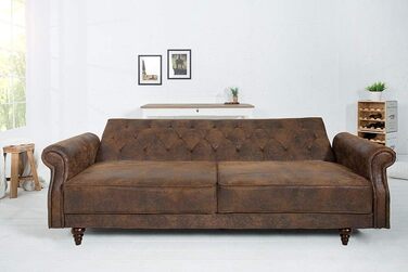 Диван Invicta INTERIOR Chesterfield Maison Belle AFFAIRE 220 см антично-коричневий з функцією сну розкладний диван-ліжко