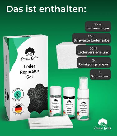 ПОВНИЙ КОМПЛЕКТ - Професійний набір для ремонту шкіри для диванів, меблів, керма та автомобільних сидінь - Ідеально підходить для