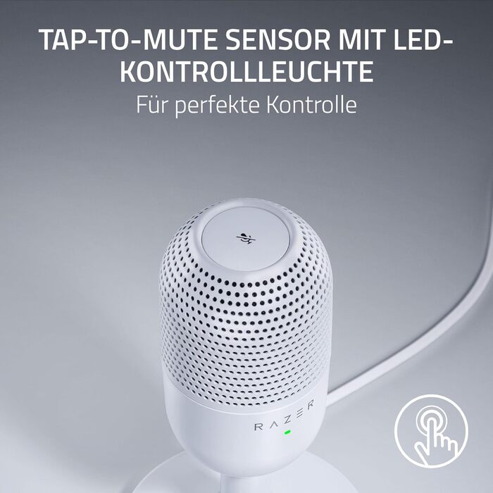 Ультракомпактний USB-мікрофон (14-мм конденсаторний мікрофон, суперкардіоїдна полярна діаграма спрямованості, датчик вимкнення зву