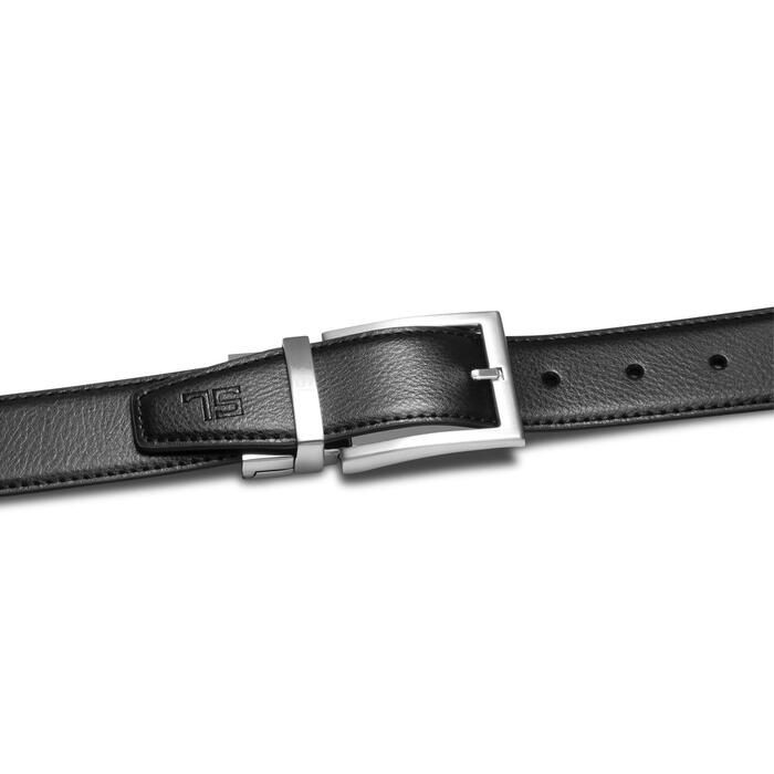 Ремінь чоловічий шкіряний Semi Line Black/Brown (P8231-0 L)