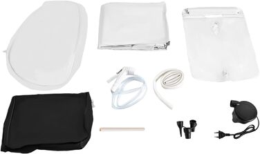 Надувна ванна для дорослих, портативна ванна, душова ванна з ПВХ, 130 Вт, білий колір, повітряні ванни, ванна кімната біля басейну, домашній спа-центр