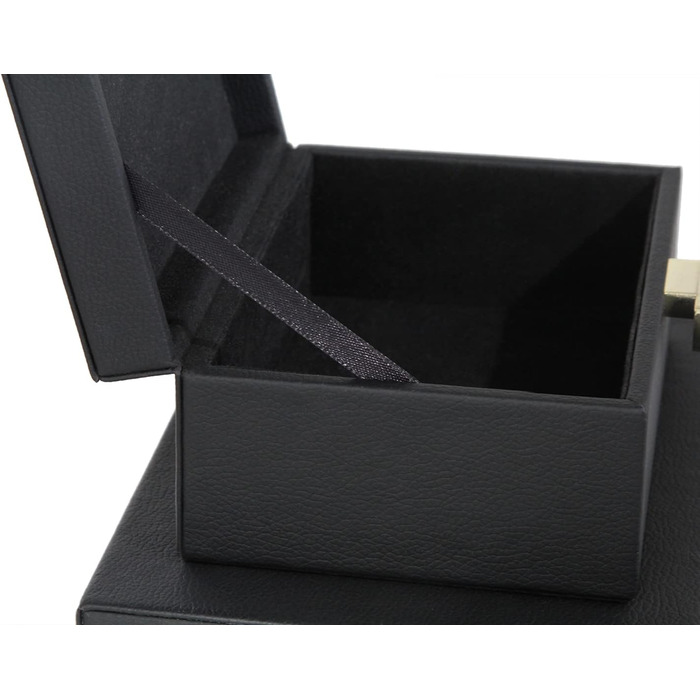 Шкатулки для ювелірних виробів HofferRuffer зі штучної шкіри, декоративні скриньки для зберігання, органайзери для аксесуарів із золотистою фурнітурою, класична чорна веганська шкіра, набір з 2 шт.