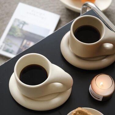 Вишуканий набір керамічних кухлів 9 унцій, набір кавових кухлів, кружка для еспресо, чашка латте макіато, кружка, кавова кружка кр