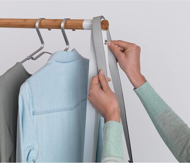 Вішалка для одягу Linn - Дві полиці з регульованою висотою - Вішалка для одягу - Вішалка для одягу - Розвішування, провітрювання або сушіння одягу - Економія місця - Стійкий і стабільний - Білий - Маленький