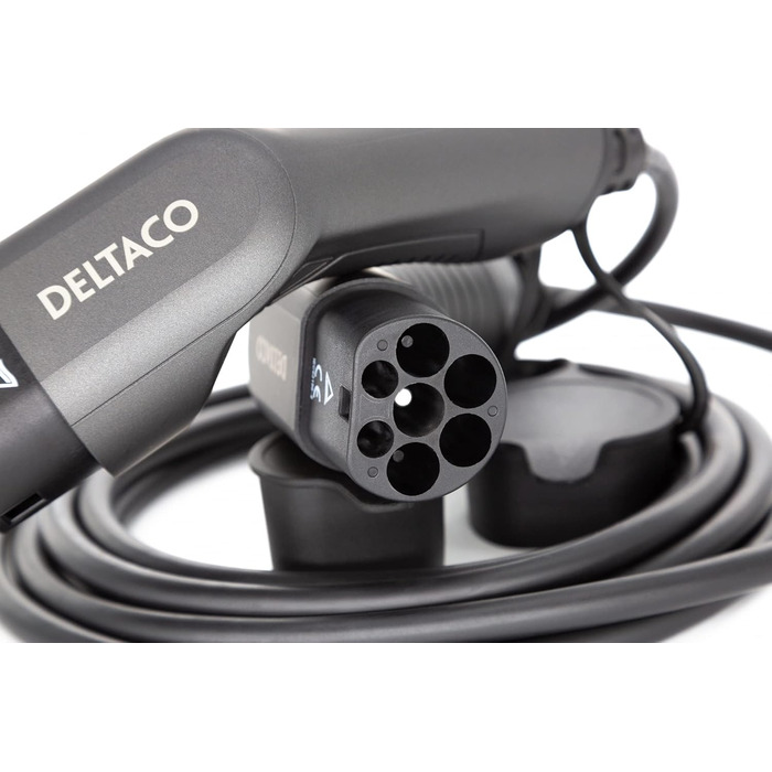 Зарядний кабель DELTACO Type 2 EV для електромобілів та гібридних транспортних засобів, кабель зарядного пристрою Mennekes, сумісн