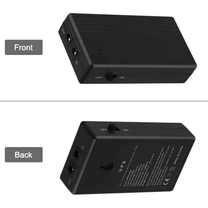 Джерело безперебійного живлення (UPS) 12V 2A 22.2W для камер, роутерів та систем безпеки з захистом від перезаряду, перевантаження та короткого замикання