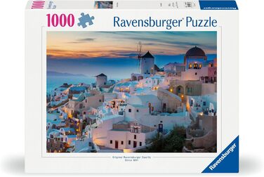 Пазл Ravensburger 12000663 - Вечір на Санторіні, Греція - пазл на 1000 елементів для дорослих і дітей від 14 років, пазл Греція