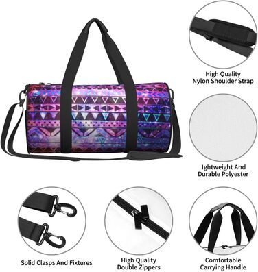 Спортивна сумка-мішок для подорожей, блискучий принт, чорна, універсальний розмір