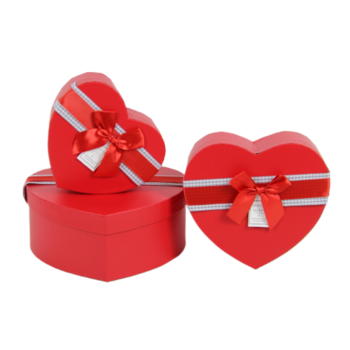 Подарункові коробки UFO 50341-301 Набір 3 шт RED HEART серд. (6990789)