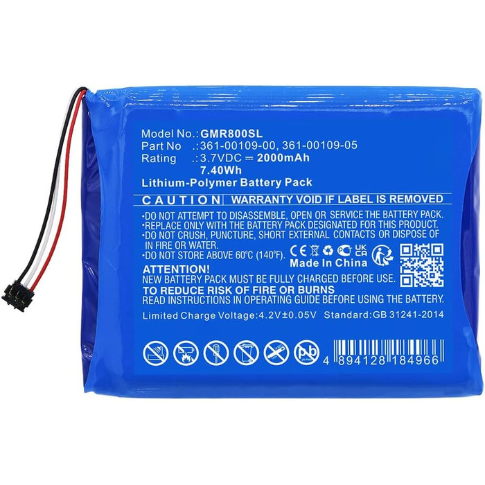 800, DEZL OTR800 MT-S (2000mAh, 3.7V) Ersatzakku 361-00109-00, 361-00109-05, 800, DEZL OTR800 MT-S (2000mAh, 3.7V) Ersatzakku 361-00109-00, 361-00109-05