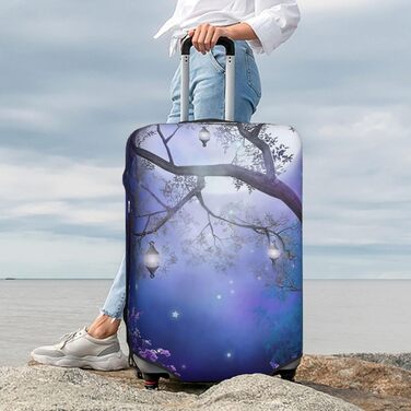 Чохол для валізи Квітучий сад - міцний, для валіз розміром 45.7-81.3 см, чорний, великий