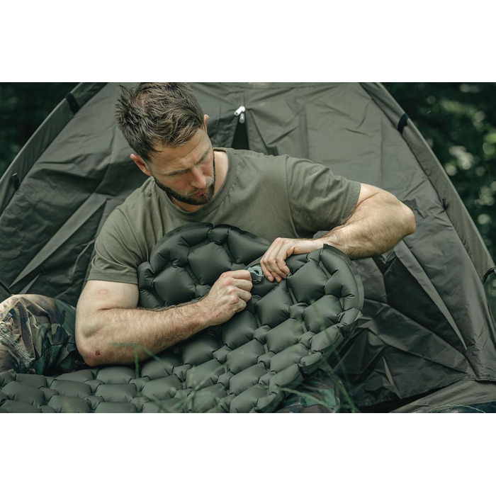 Двоспальний матрац 186x116 см Olive - Надлегкий складаний килимок для сну для кемпінгу, водонепроникна подушка для сидіння на вулиці, термокилимок для походів, двоспальний Olive