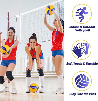 Комплект (2 шт.) волейбольних м'ячів Soft Play пляжний волейбол, спортивний волейбол