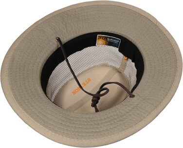 Шапка Stetson Takani Safari, жіноча/чоловіча, 100 бавовна, захист від ультрафіолету 30, сонцезахисна шапка, ремінець від підборіддя, сітчаста вставка, що м&39ється, розмір L, бежевий