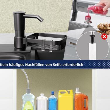 Пластиковий дозатор мила кухонний,Дозатор мила кухонний,Дозатор рідини для миття посуду кухонний,Дозатор мила вбудований в дозатор