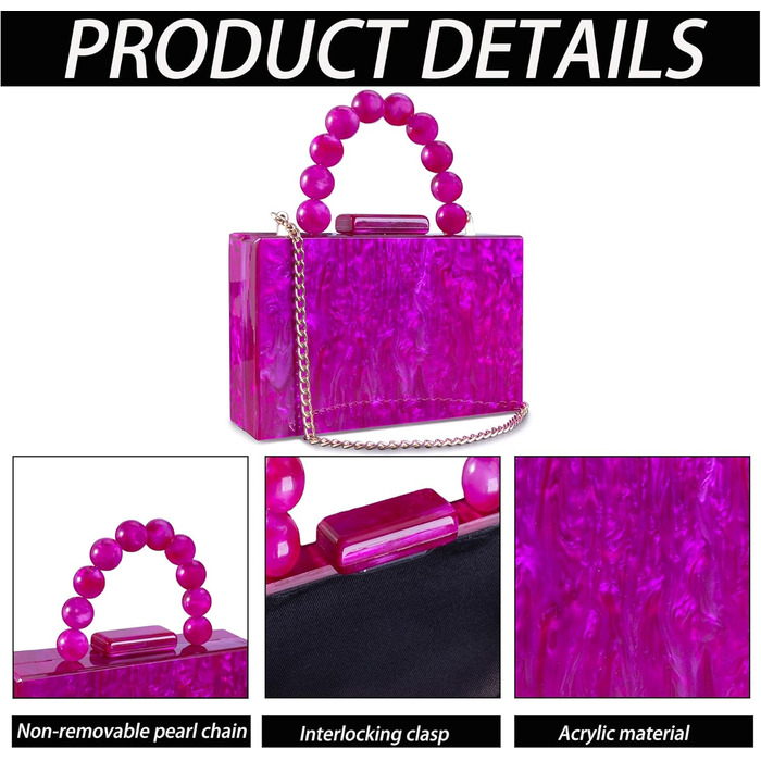 Клатч жіночий акриловий Леопард, вечірня сумочка з ланцюжком для особливих подій, фуксія