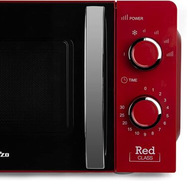 Мікрохвильова піч Orbegozo MI 2121, ємність 20 літрів, 6 рівнів потужності, таймер, програма розморожування, 700 Вт, червоний