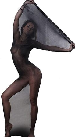 Панчохи Creamlin Bodystocking Full Body Stockings Body Encasement Подвійні подовжені безшовні ультратонкі панчохи Спальні мішки для чоловіків і жінок чорні