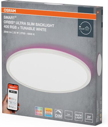 Світлодіодна панель Osram SMART Orbis 400мм, Білий, RGBTW, WiFi, Backlite, Ultraslim