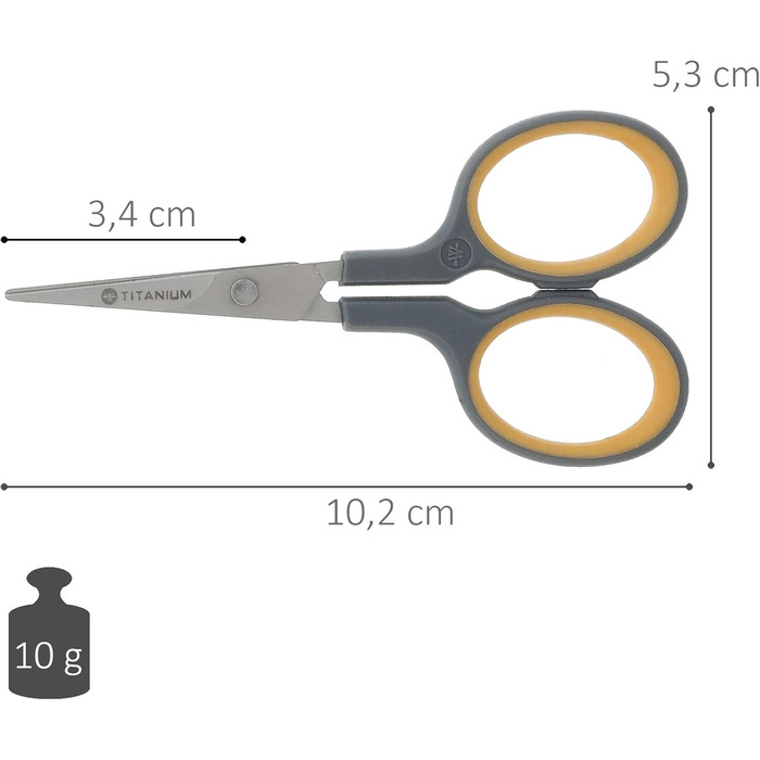 Ножиці Westcott E-30440 00-I Titanium Super Softgrip Silhoutten, 10 см, 6 шт. , сірий/жовтий