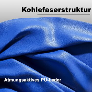 Ігрове крісло JUMMICO зі світлодіодним освітленням, круте гоночне ігрове крісло, ергономічне офісне крісло з функцією масажу, регульована спинка 90-135, з телескопічною підставкою для ніг, ігрове крісло вантажопідйомністю 150 кг, синє