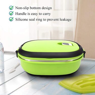 Термоланчбокс з нержавіючої сталі для пікніків (один рівень)