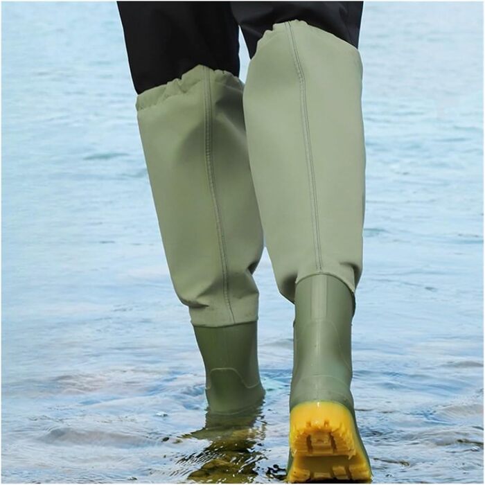 Чоловічі гумові чоботи, довгі, нековзні чоловічі гумові чоботи, легкі водні чоботи, рибальські чоботи з широким носком, гумові чоботи для чоловіків, сірі, розмір ЄС 40