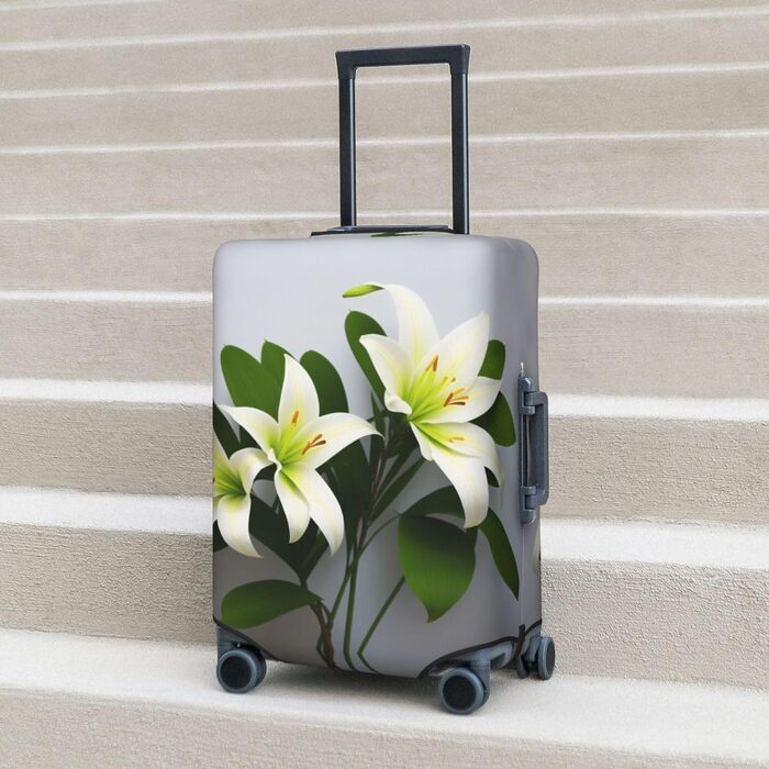 Чохол для валізи Lily Flowers, міцний захист для багажу розміром 45.7-81.3 см, XL, Чорний