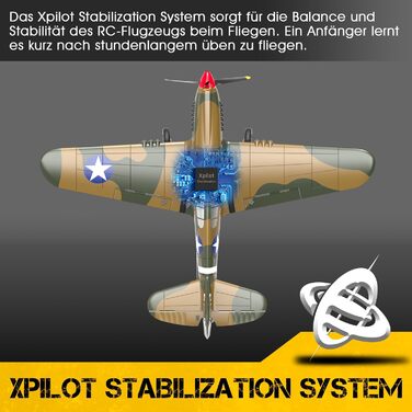 ГГц 4-канальний пульт дистанційного керування RTF з 2 батареями, RC Airplane Beginner 4CH RC Plane RC Glider Toy для початківців,
